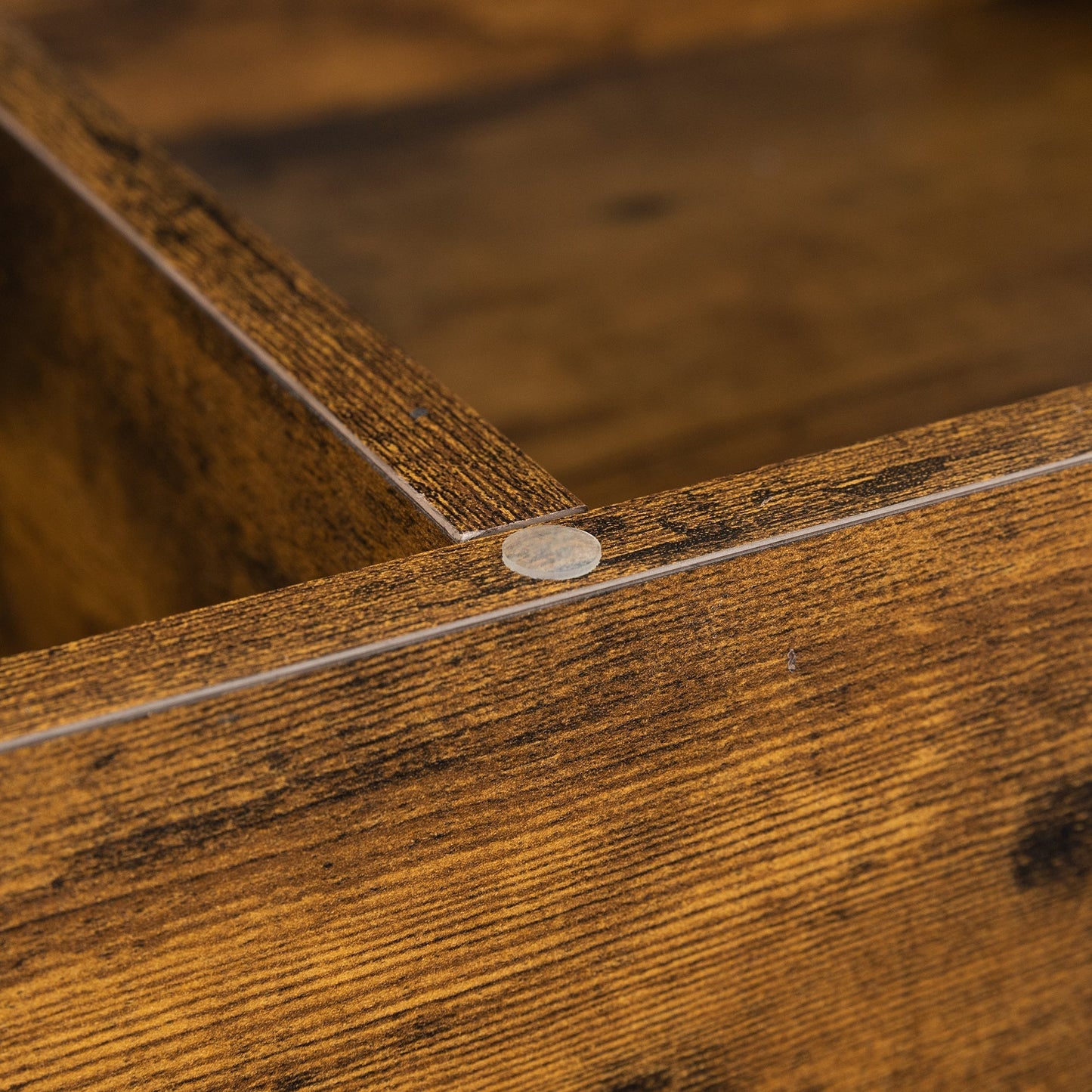 Metal coffee table,desk,with a lifting table,and hidden storage space.There were two removable wicker baskets that could be placed in any space such as the living room,color:brown with fire wood grain