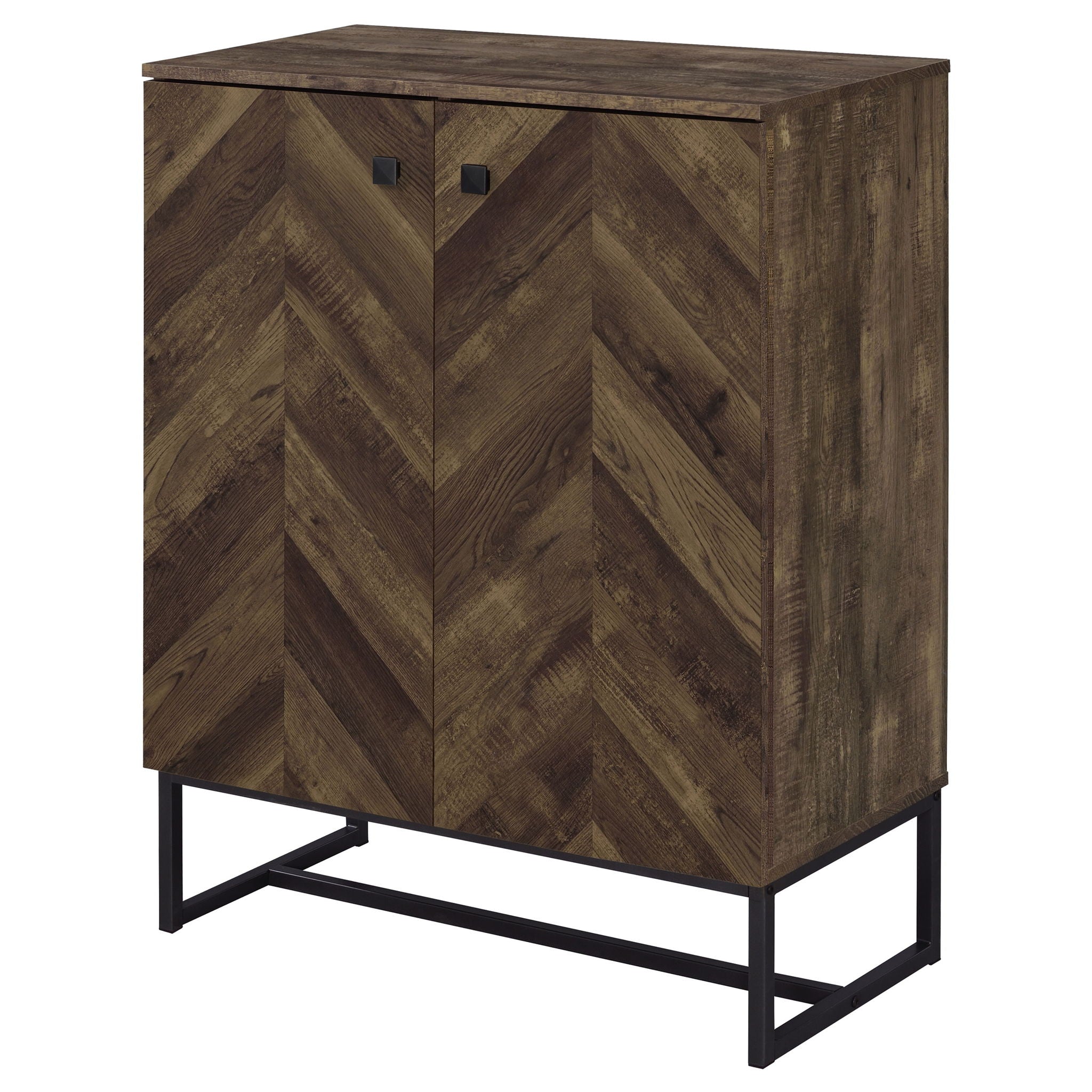 Sager - 4 Shelf Accent Cabinet - Oak