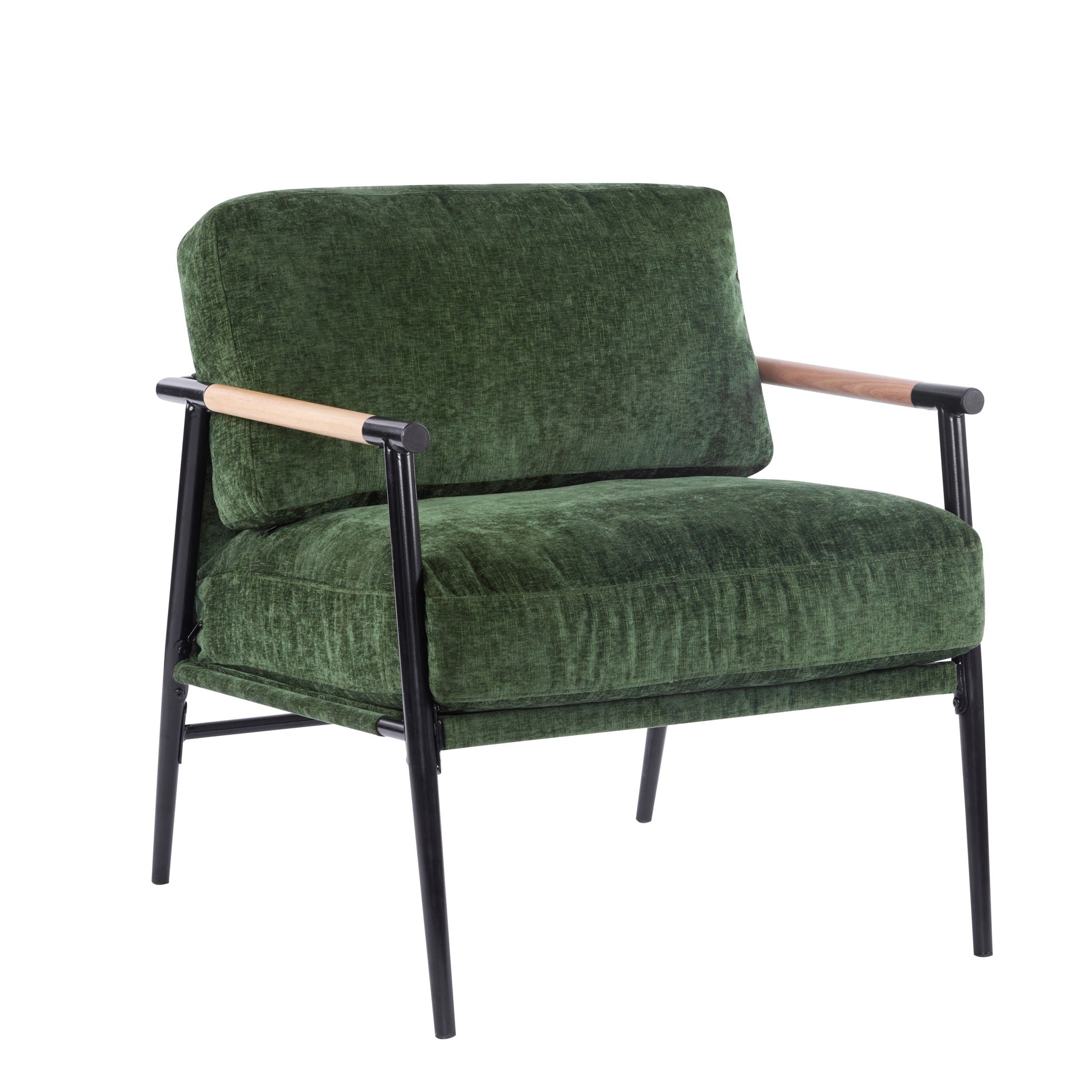 Modern Accent Chair With Cushions, Cozy Seating