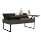 Lift Top Coffee Table Wuzz, Two Legs, Two Shelves, Carbon Espresso / Black Wengue Finish