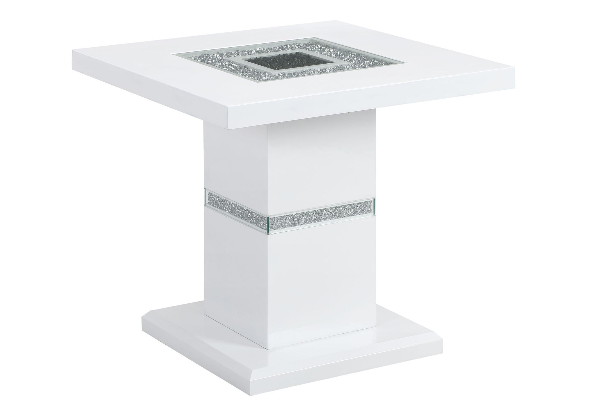 Monaco - End Table Top And Base - White