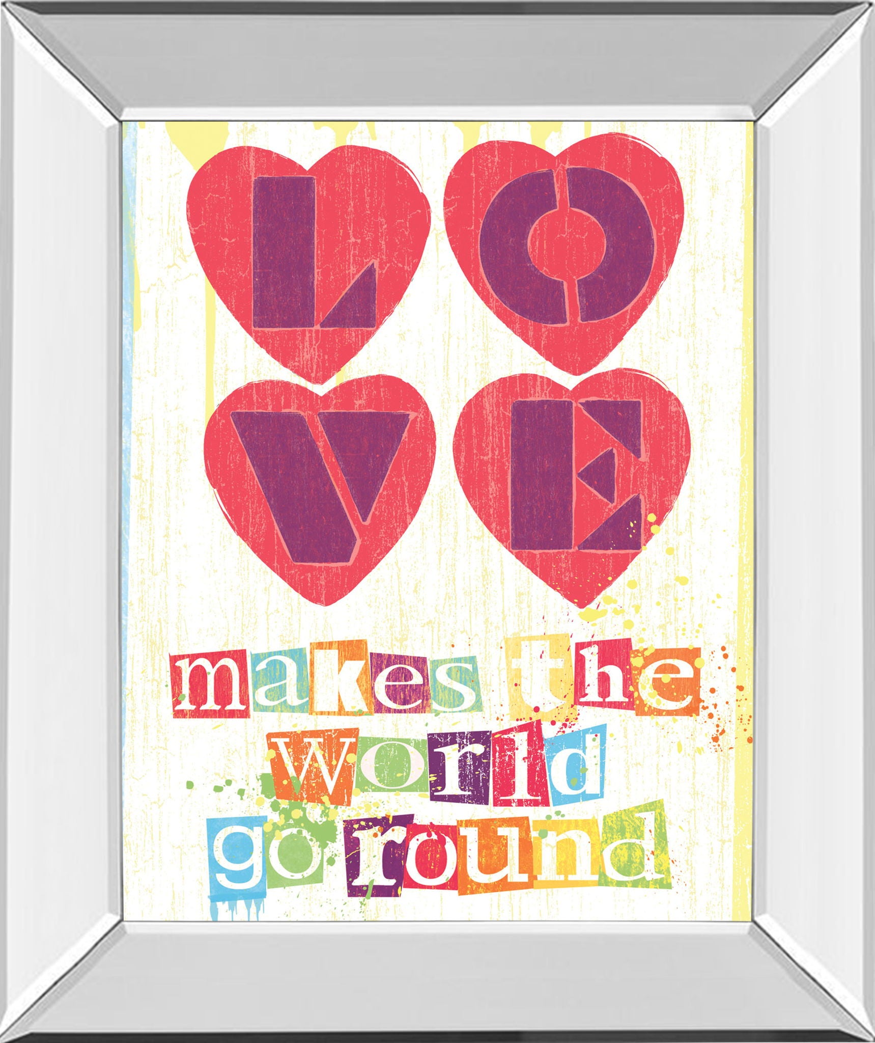 Must Be Love I By Tom Frazier - Mirror Framed Print Wall Art - Purple