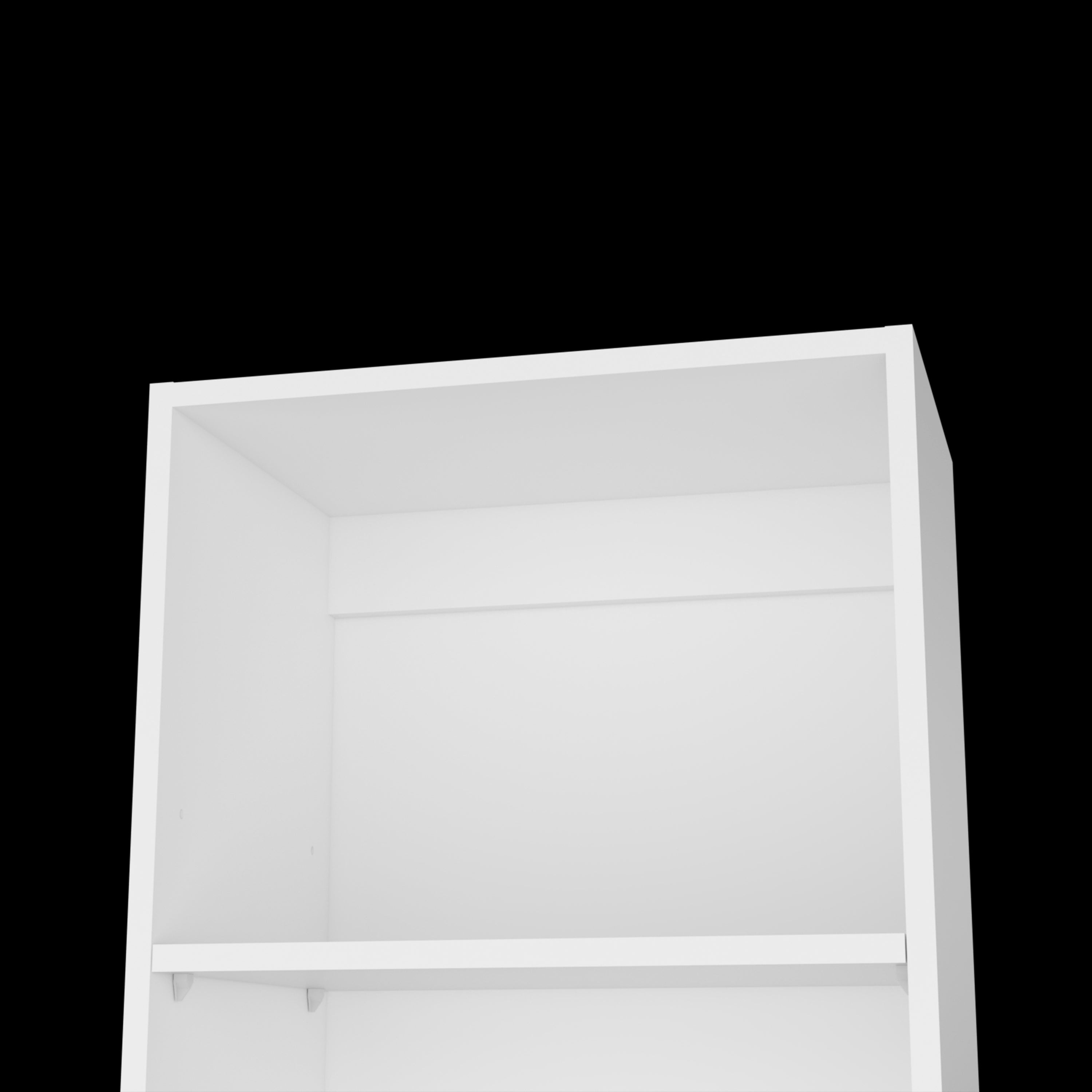 Zachary White 5-Shelf Slim Bookcase