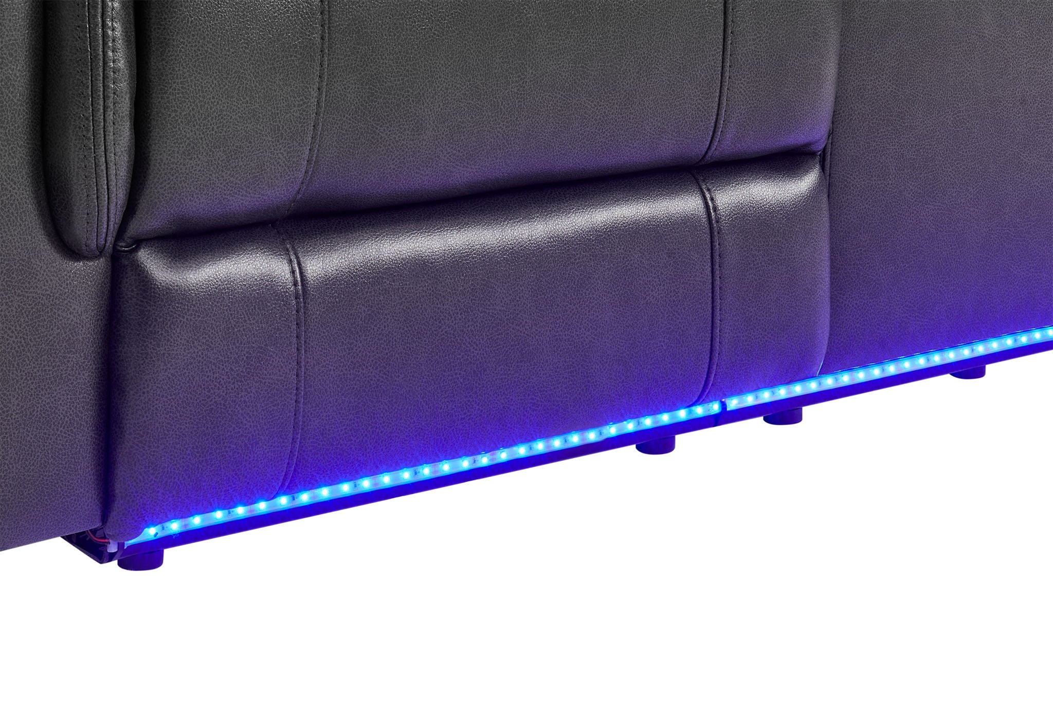 U8879 - Power Reclining Sofa With LED And Global Surround System - Charcoal
