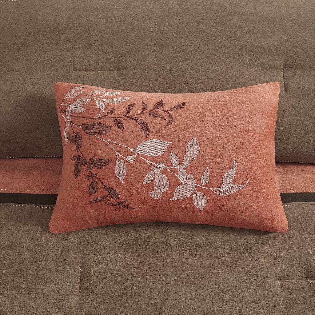 Palisades - California King 7 Piece Comforter Set - Coral