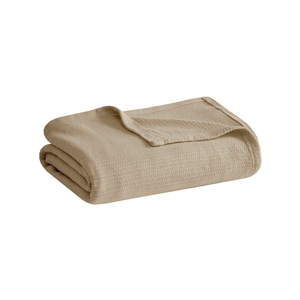 Freshspun Basketweave - King Blanket - Khaki