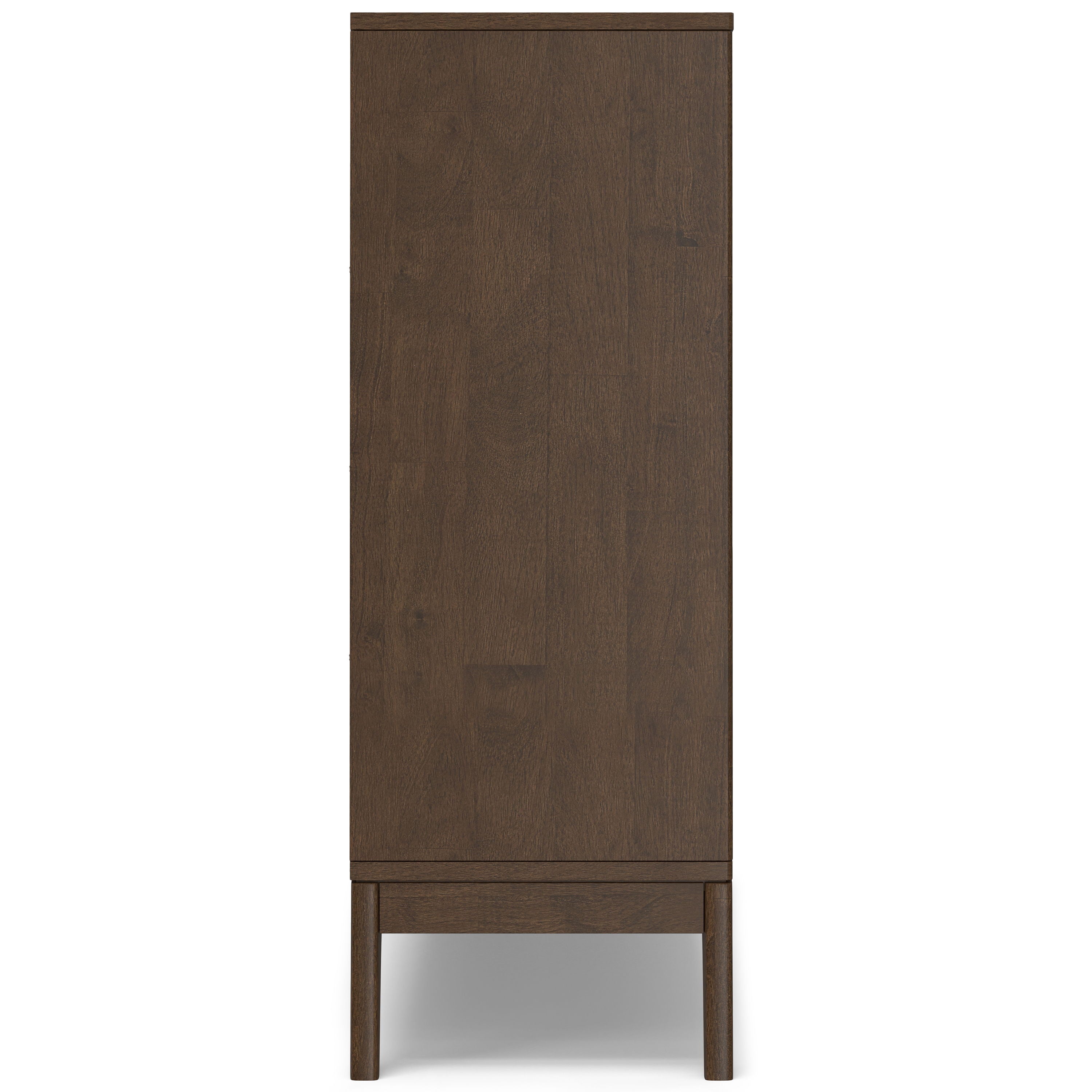 Harper - Low 6 Cube Storage With Drawers - Walnut Brown