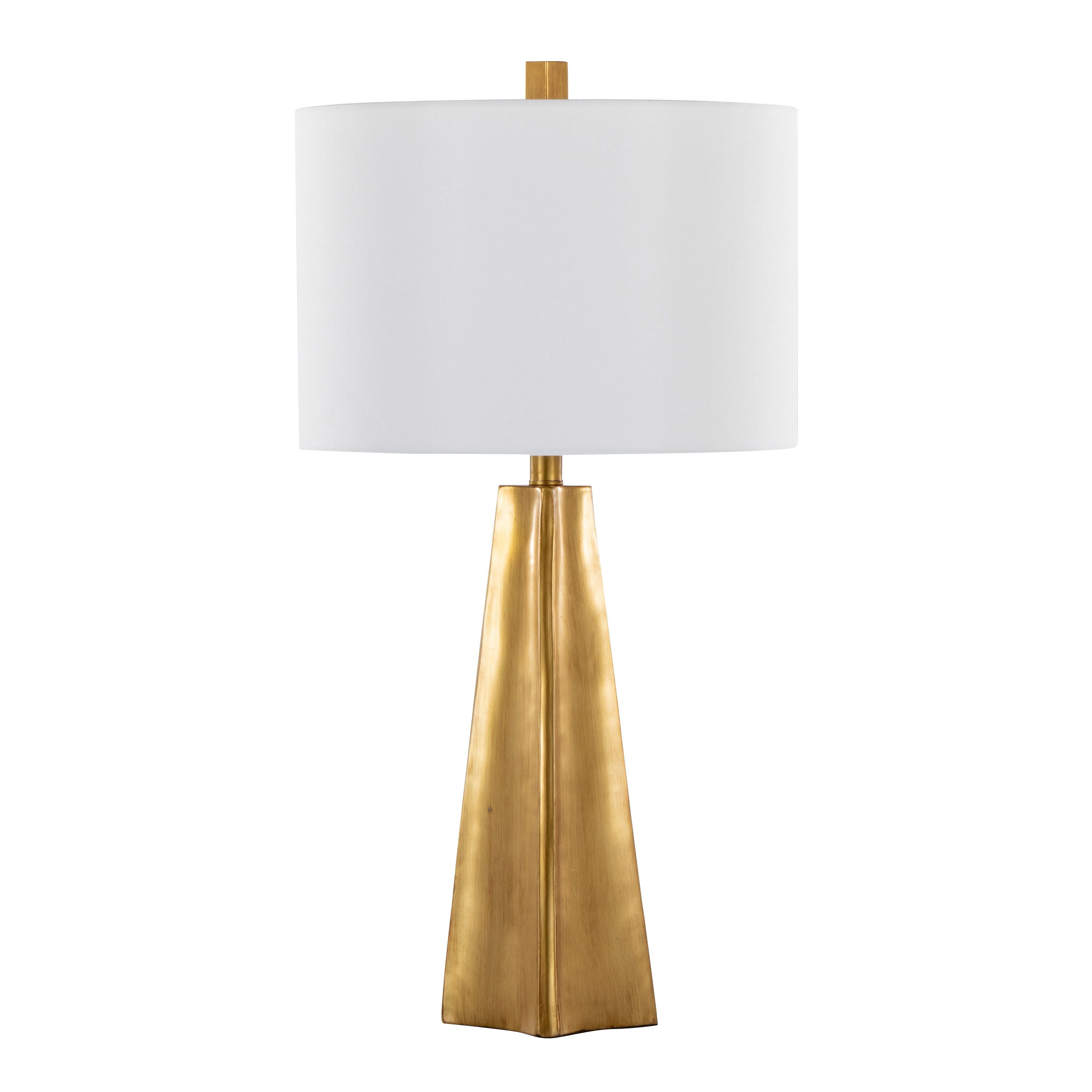 Pompeii - Contemporary Table Lamp - Gold / White