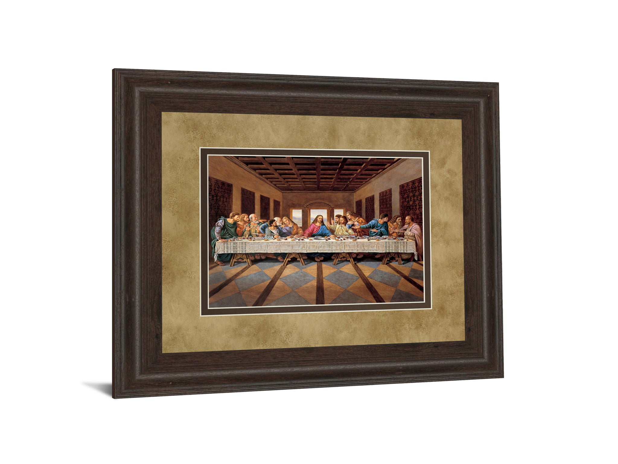 Last Supper - Framed Print Wall Art - Light Brown