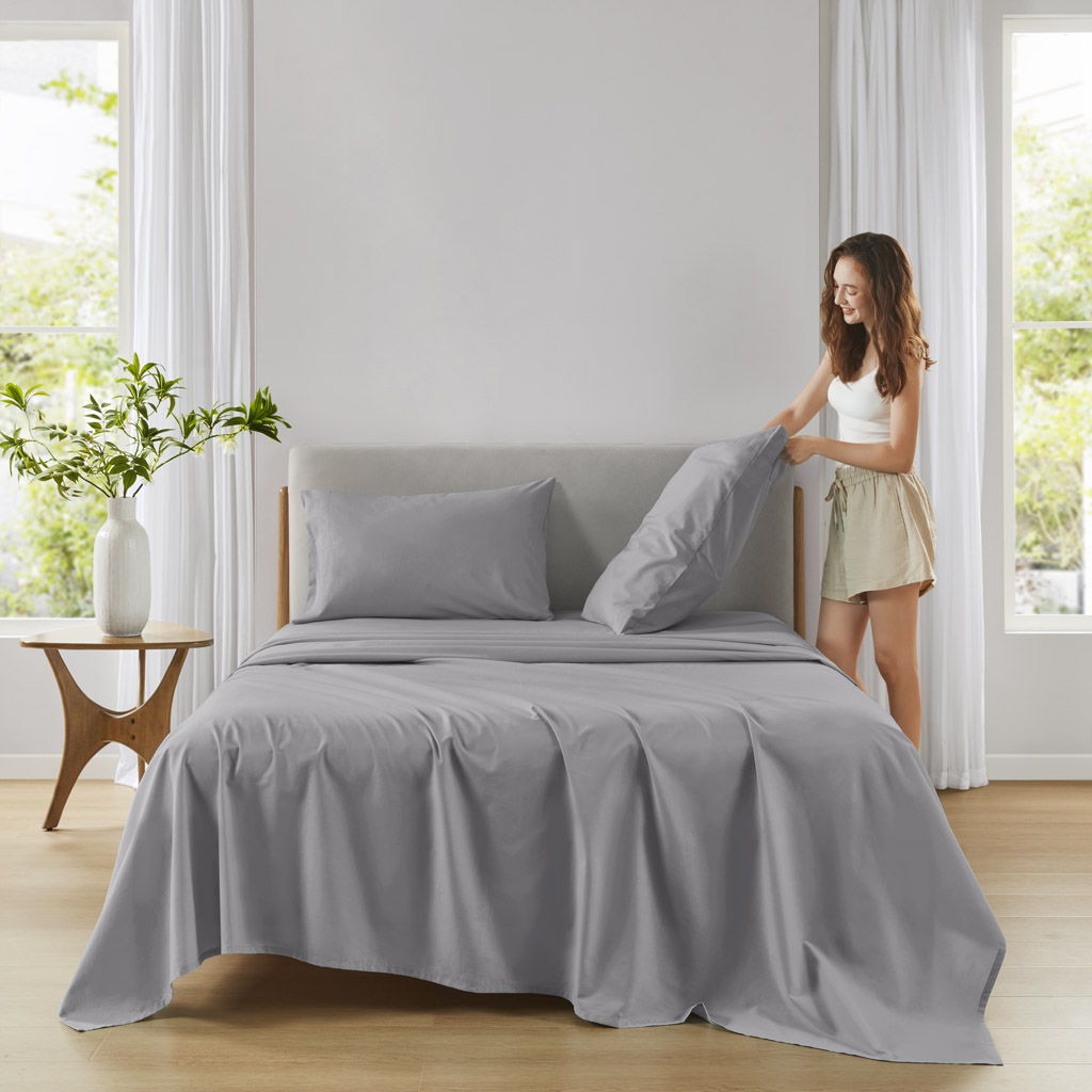 Cotton 144TC - Full Solid Sheet Set - Dark Gray
