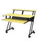 ACME Suitor Computer Desk, Yellow & Black 92904