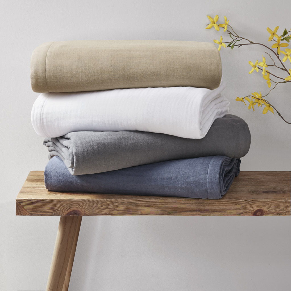 Gauze - King 100% Lightweight Blanket - White