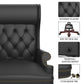 330LBS Executive Office Chair with Footstool, Ergonomic Design High Back Reclining Comfortable Desk Chair - Black