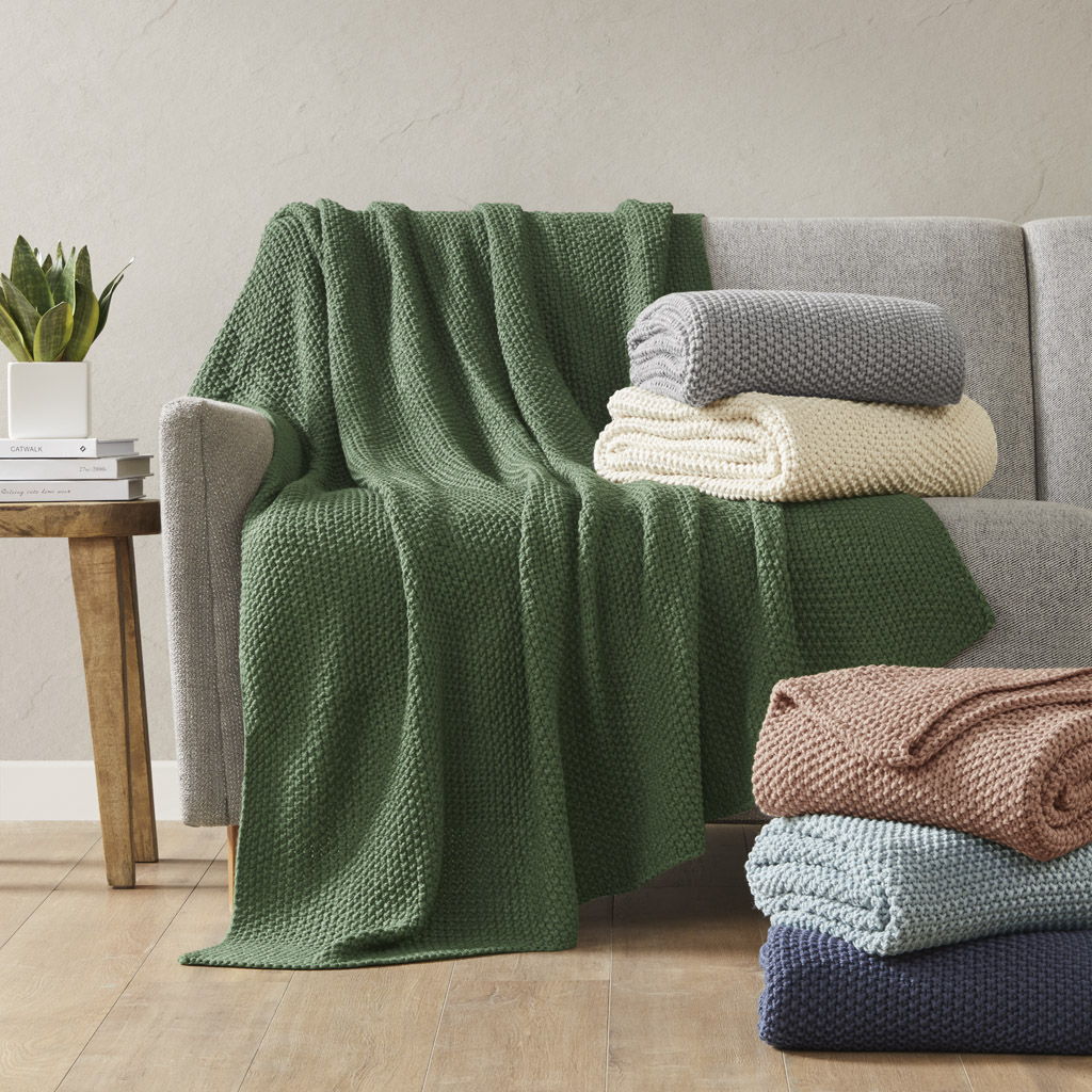 Bree Knit - Throw - Indigo