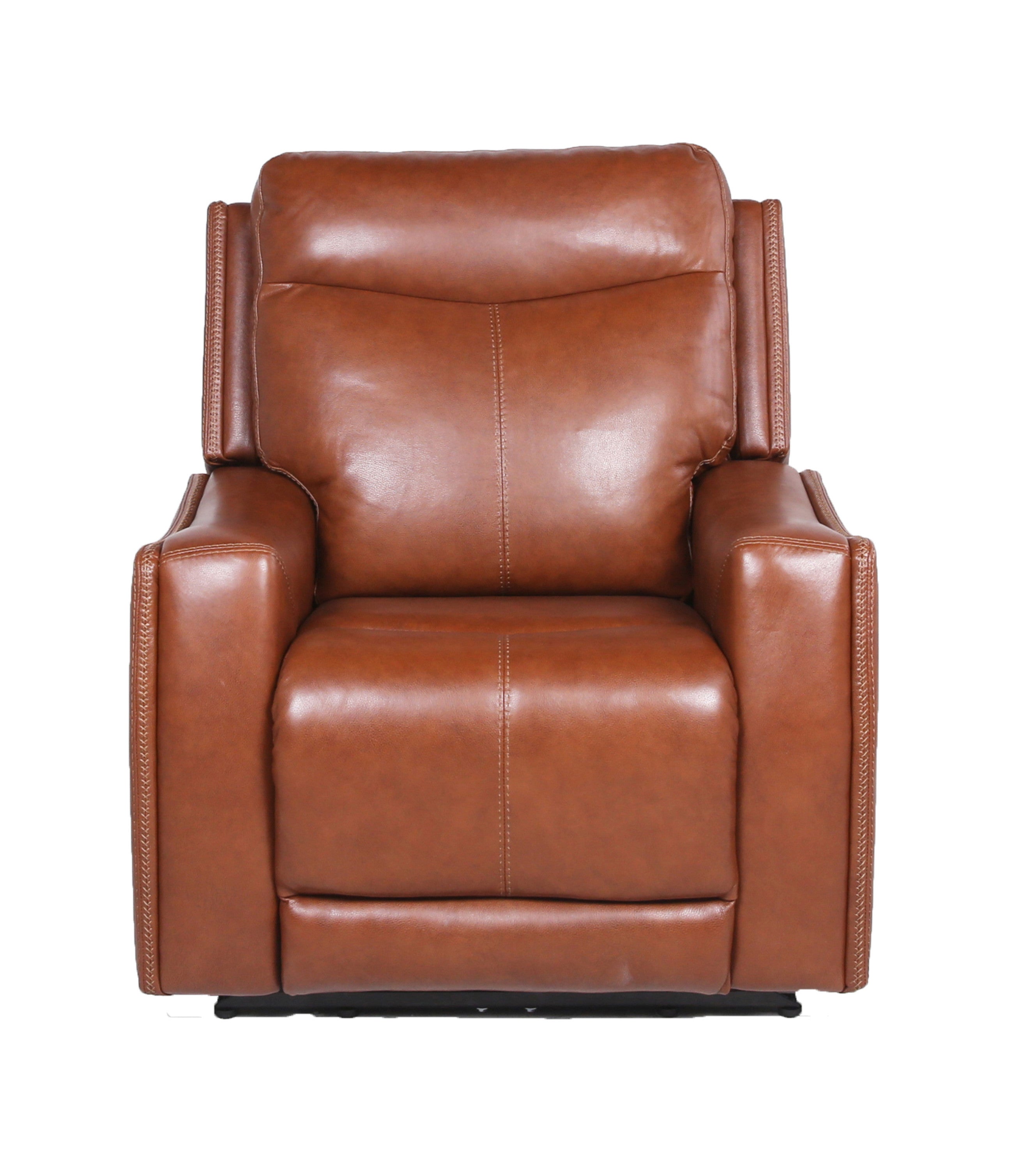 Contemporary Leather Recliner - Top-Grain Seating, Power Headrest, Power Footrest, USB Charging