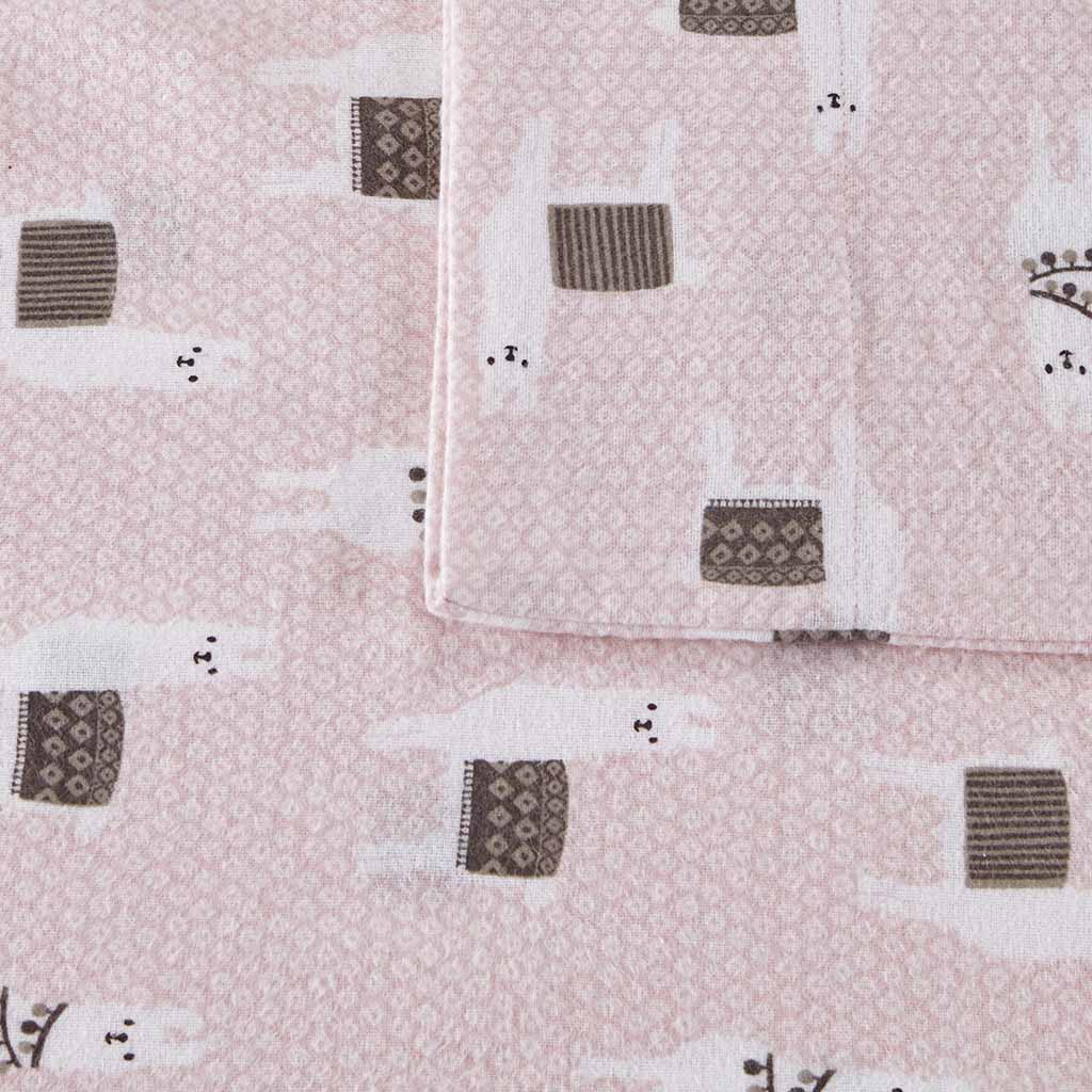 Cozy Soft - Novelty Print Sheet Set - Pink Llamas