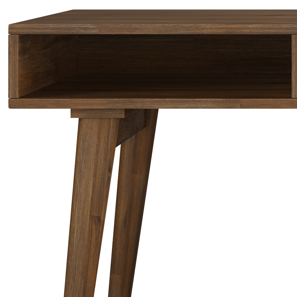 Clarkson - Desk with side drawers - Rustic Natural Aged Brown