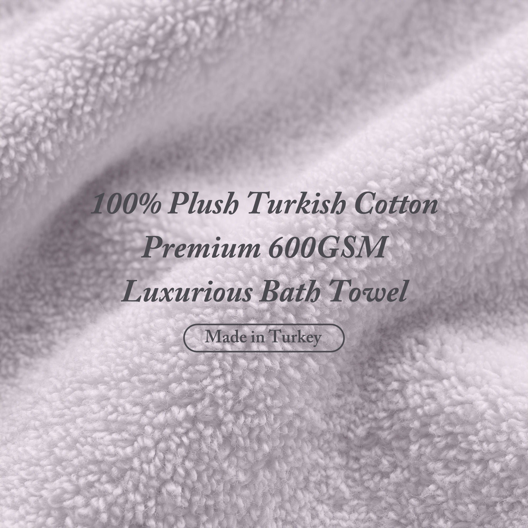 Turkish - 6 Piece Bath Towel Set - Lavender