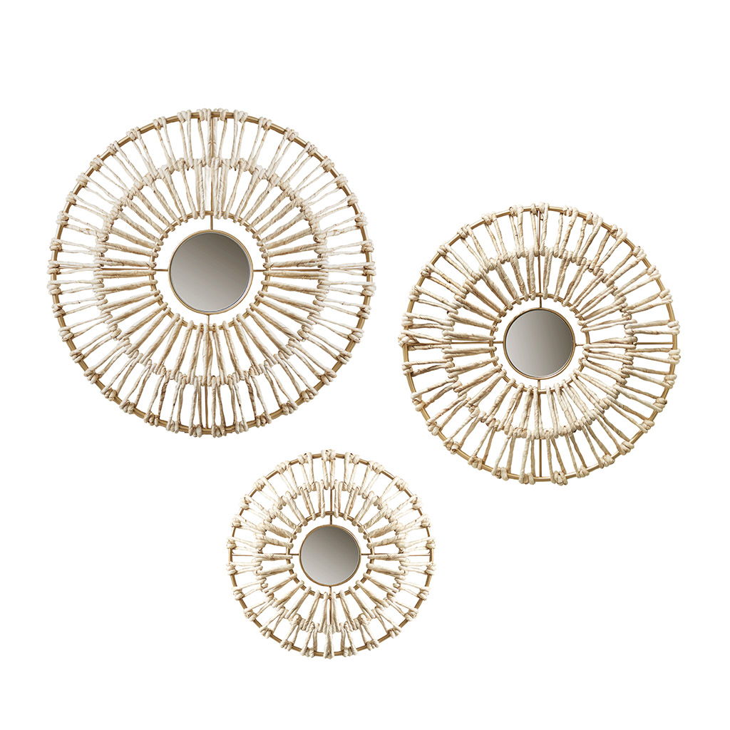 Ella - Corn Leaves Wall Decoration (Set of 3) - Neutral