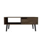 Kobe Coffee Table, One Open Shelf, One Drawer, Dark Walnut