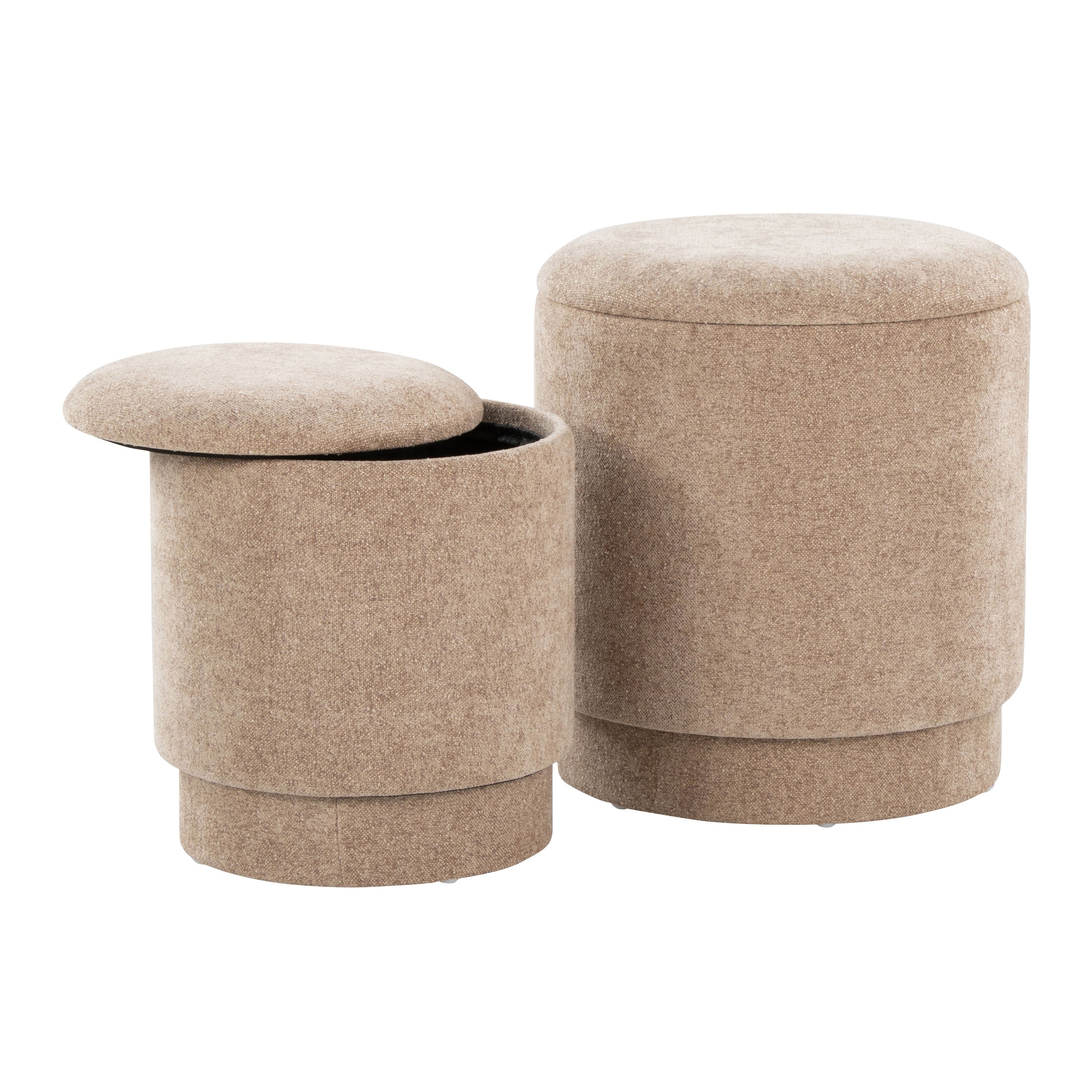 Marla - Upholste Contemporary Ottoman Set