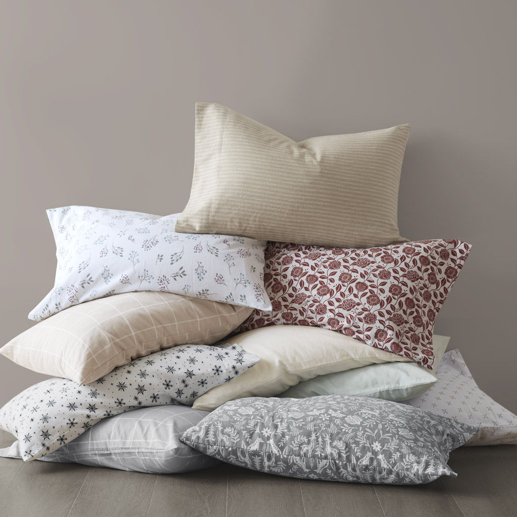 Oversized Flannel - 4 Piece Full Sheet Set - Rust Floral