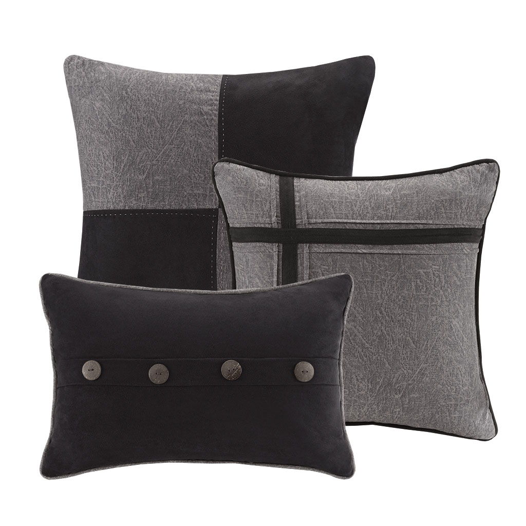 Boone - King 7 Piece Comforter Set - Gray