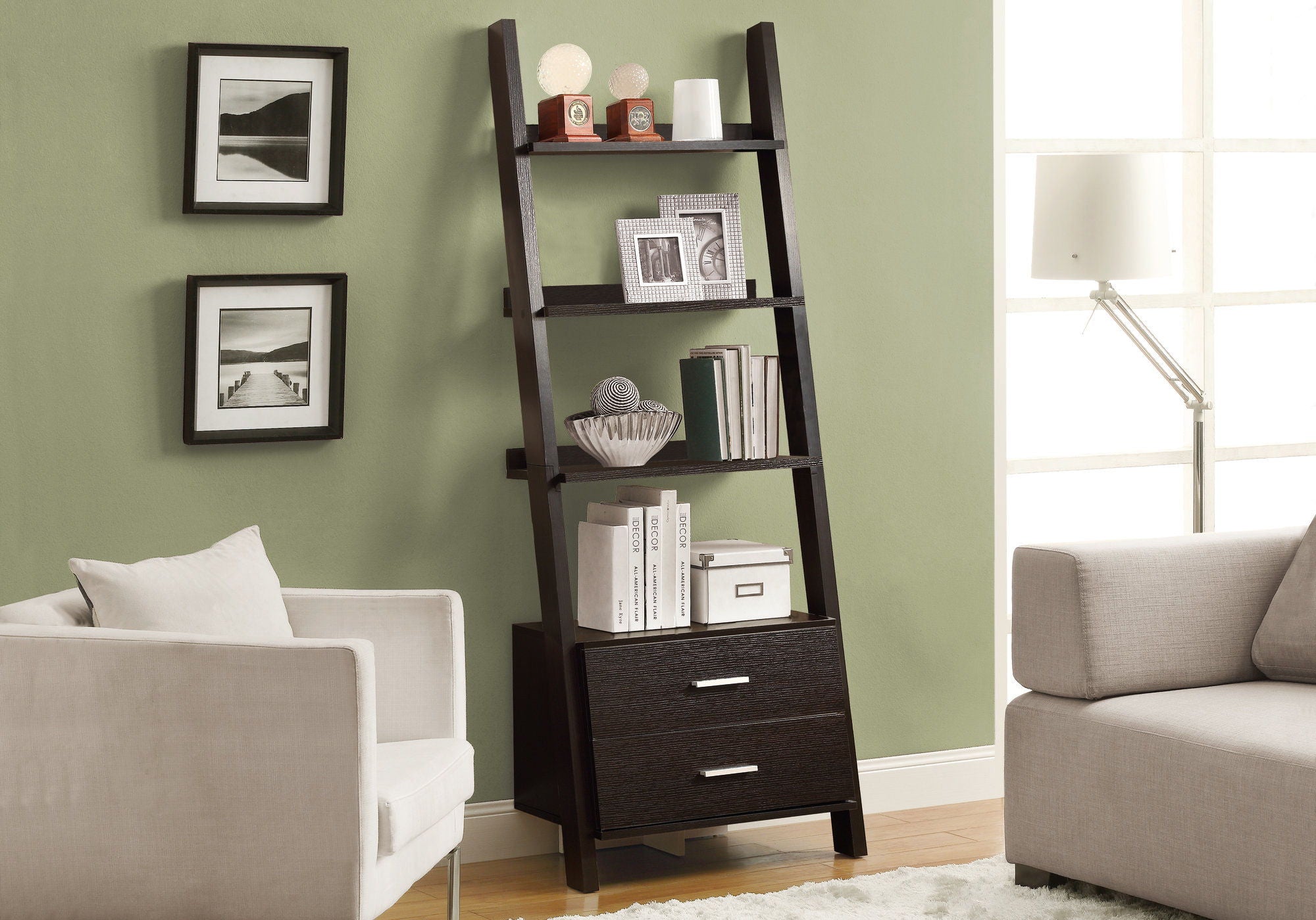 Etagere Bookcase Ladder 4 Tier