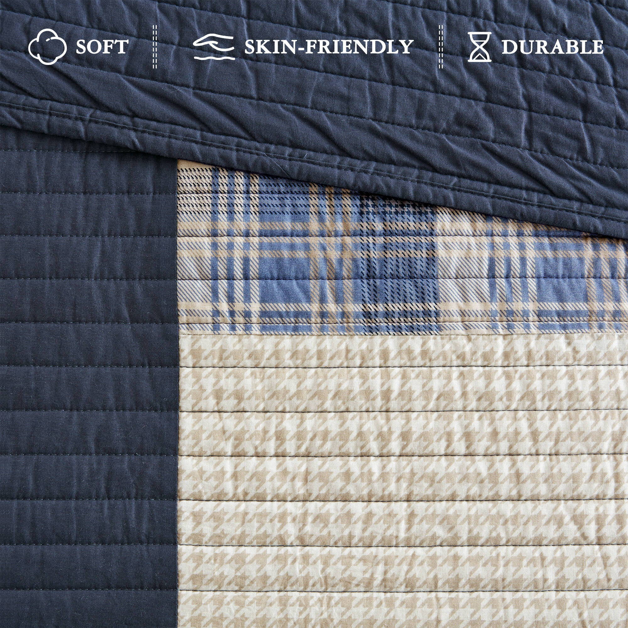 Winter Hills - 5 Piece Day Bed Bedding Set - Blue
