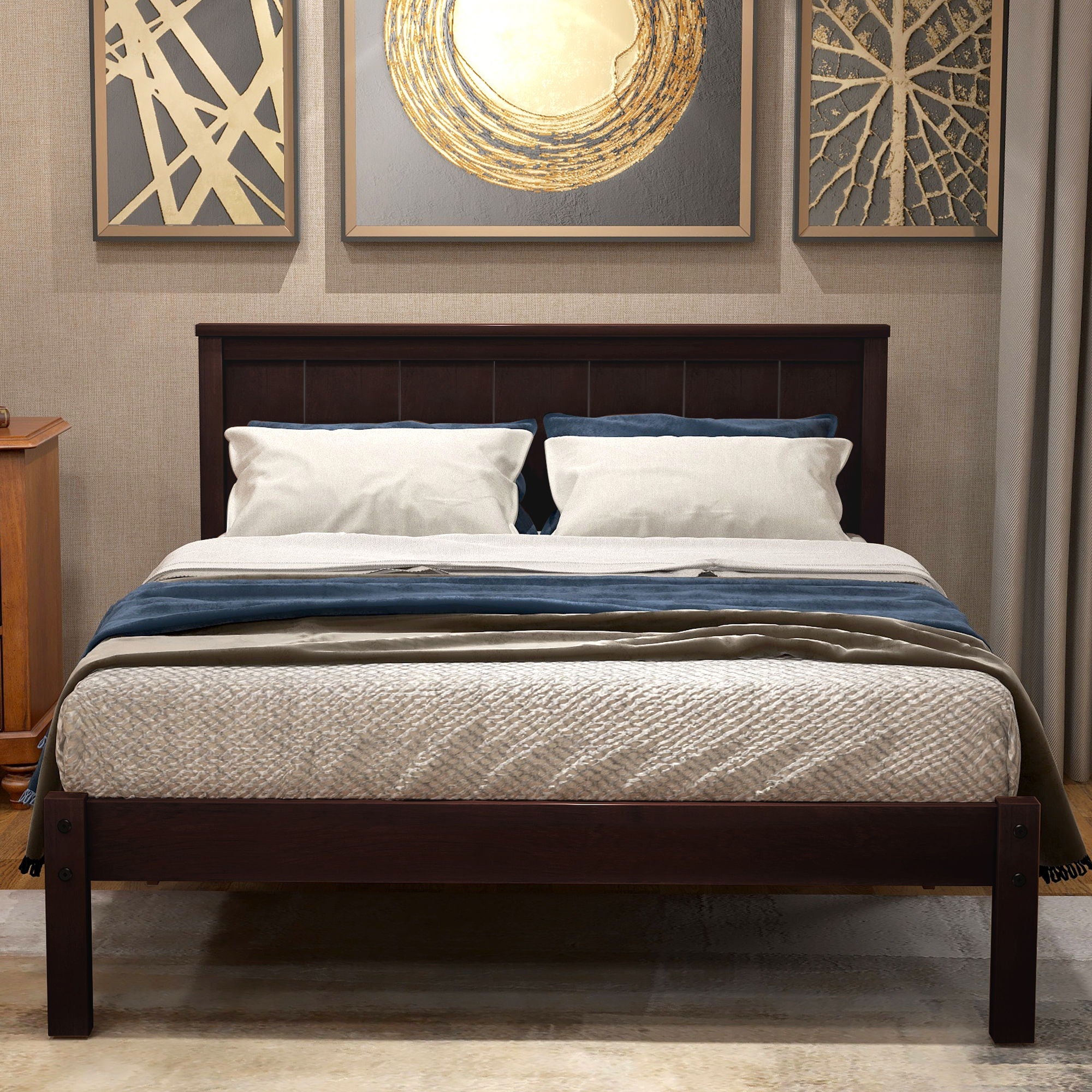 Platform Bed Frame With Headboard