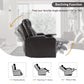 Power Motion Recliner with USB Charging Port and Hidden Arm Storage 2 Convenient Cup Holders Design and 360° Swivel Tray Table,Black(old sku: SG000630AAB)