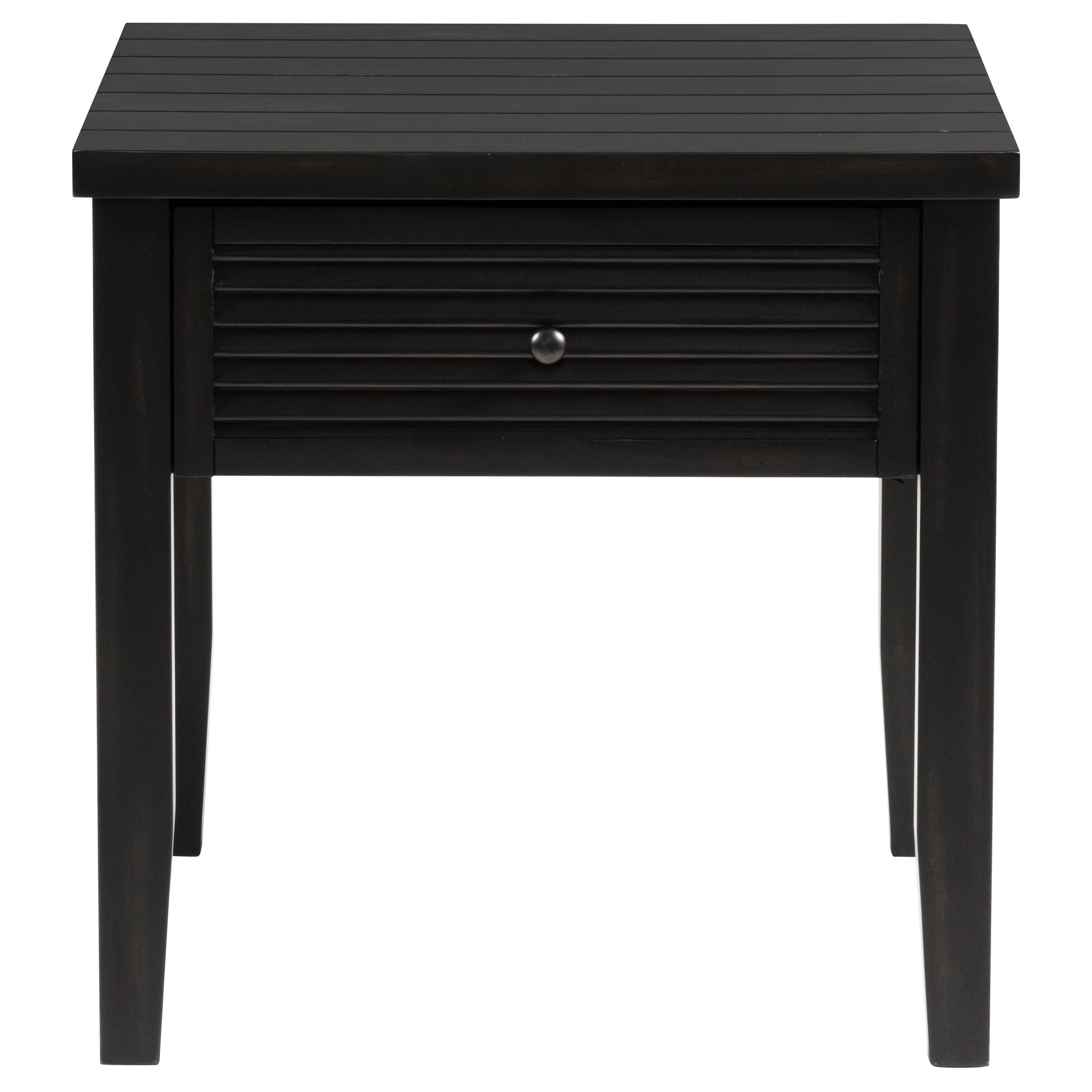 Sutter - 1 Drawer Square End Table - Dark Brown