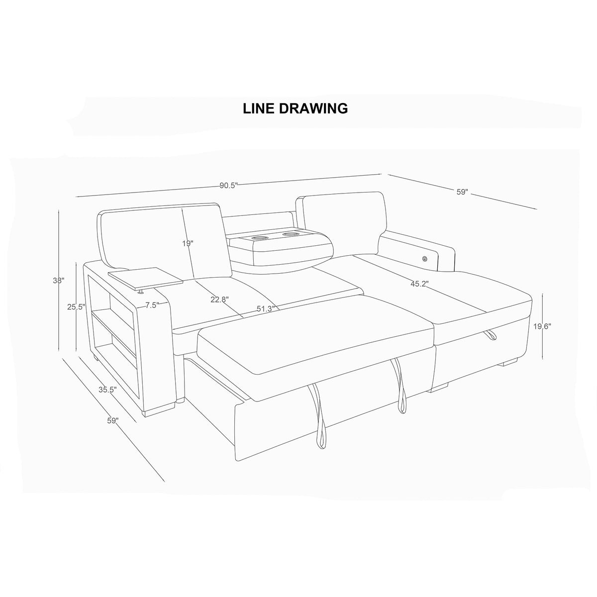 Tracey - Sofabed With Pullout - Silver