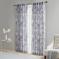 Printed Floral Rod Pocket and Back Tab Voile Sheer Curtain