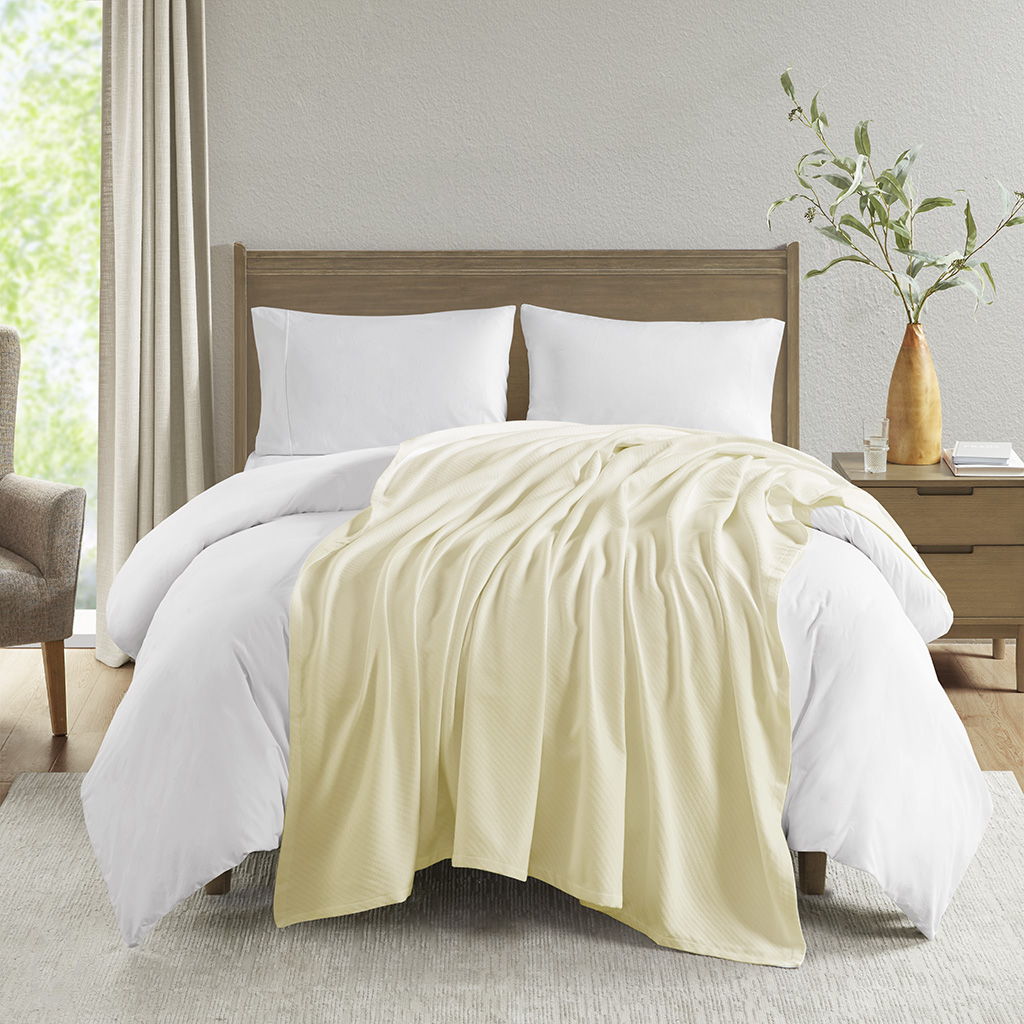 Liquid Cotton - Twin Blanket - Ivory