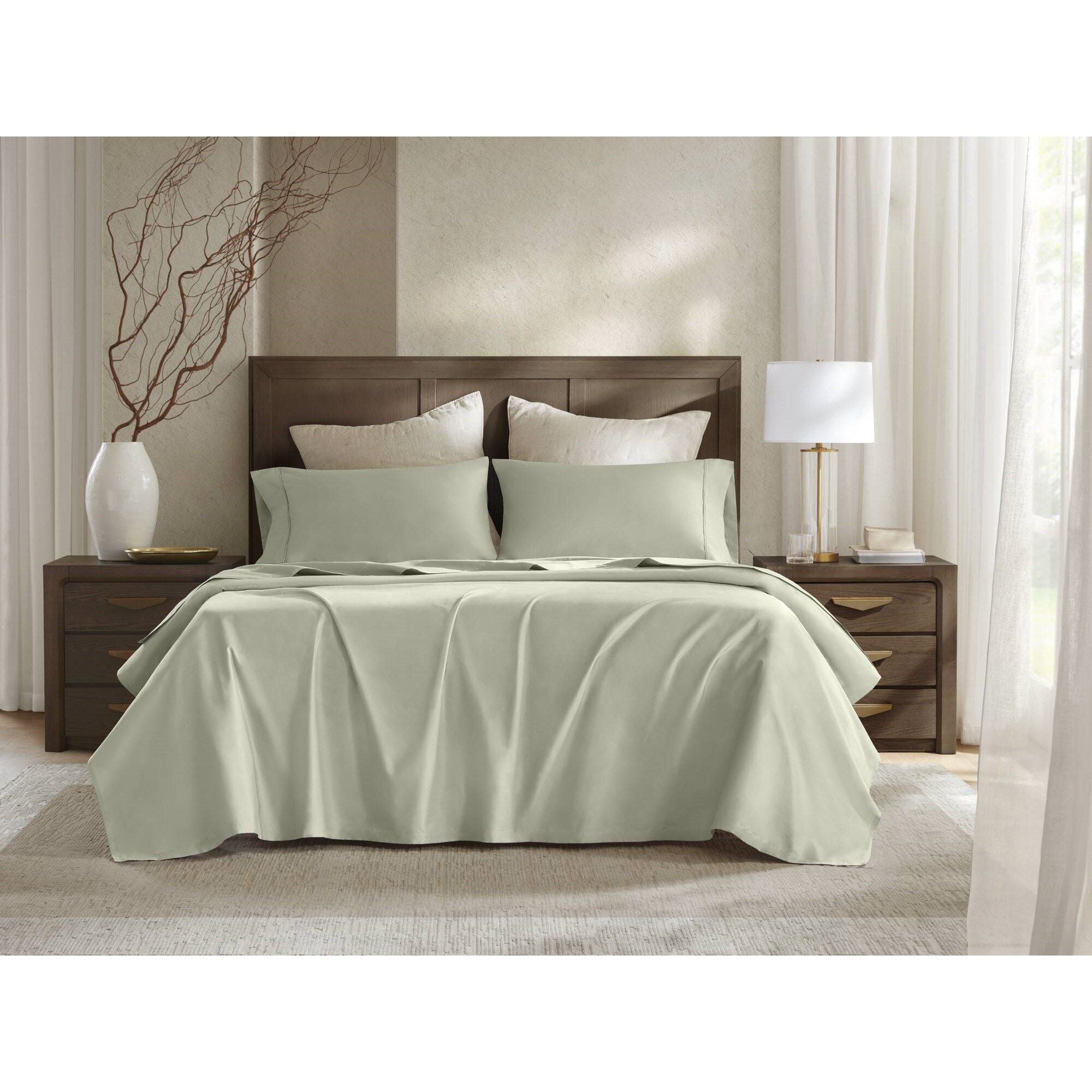 California King Sateen Sheet Set - Sage