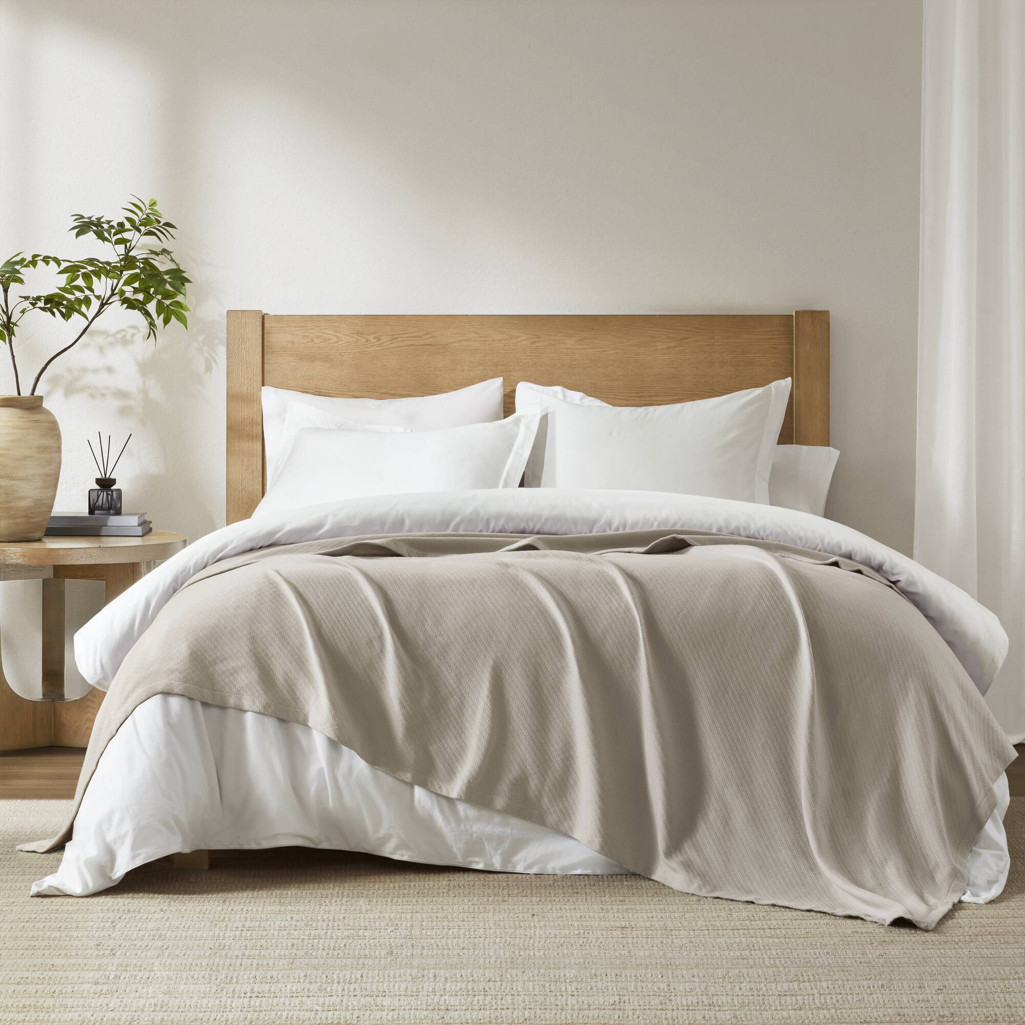 Liquid - Twin Blanket - Beige