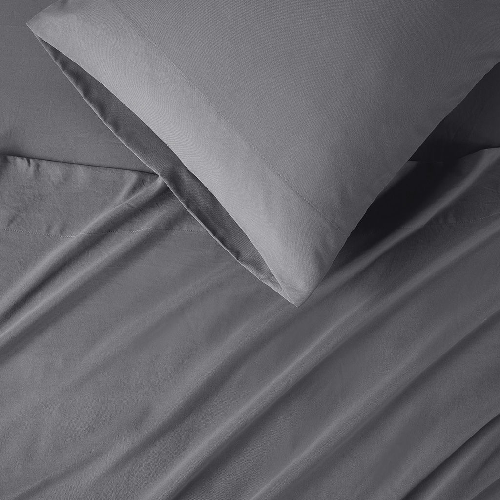 Microfiber - Twin Long All Season Wrinkle Free Sheet Set - Charcoal