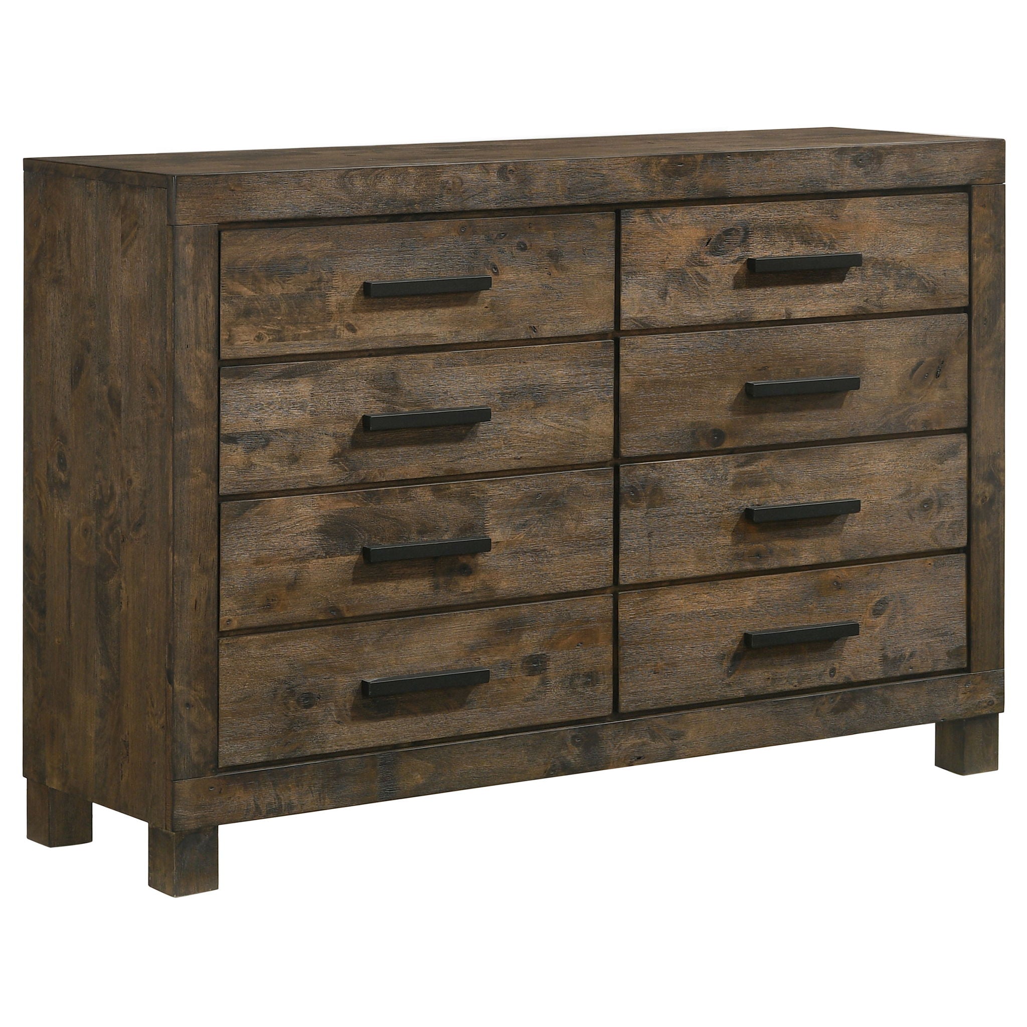 Bren - 8 Drawer Dresser With Pull Handles - Rustic