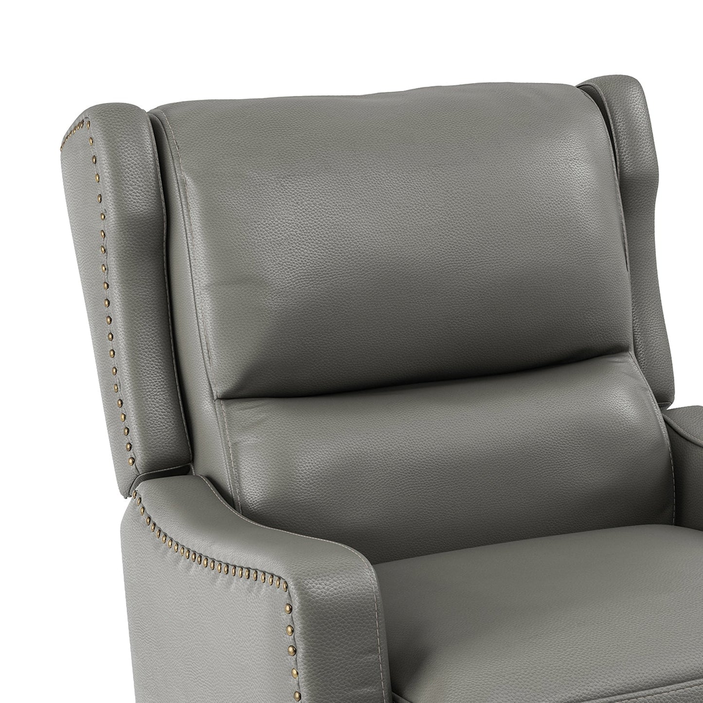 Marte Genuine Leather Recliner-GREY