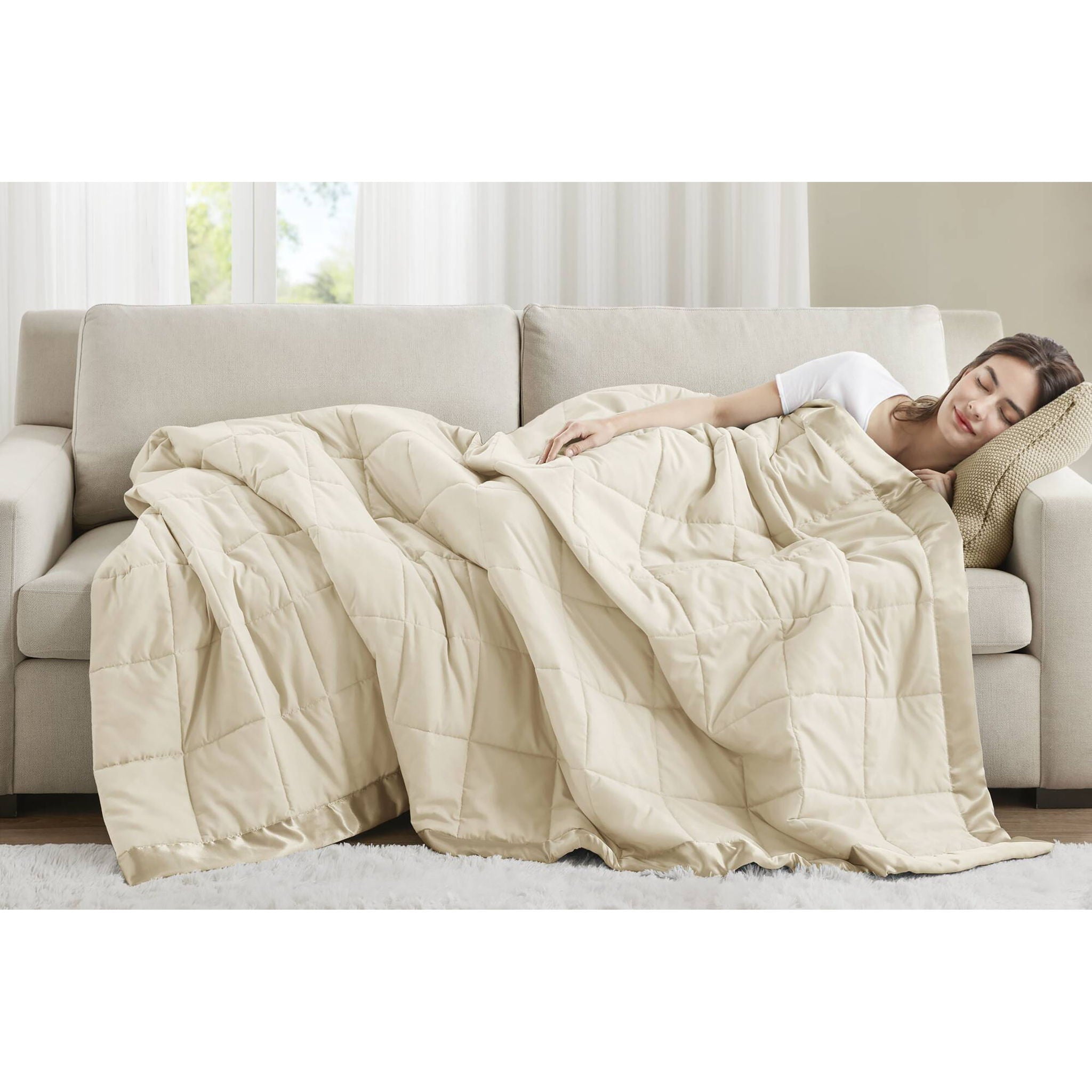 Windom - All Season Hypoallergenic Blanket With 3M Scotchgard - Cream