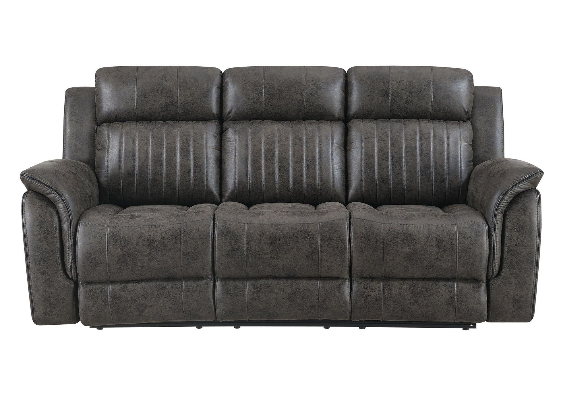 U8517 - 3 Piece Living Room Set (Reclining Sofa / Console Reclining Loveseat / Glider Recliner) - Gray