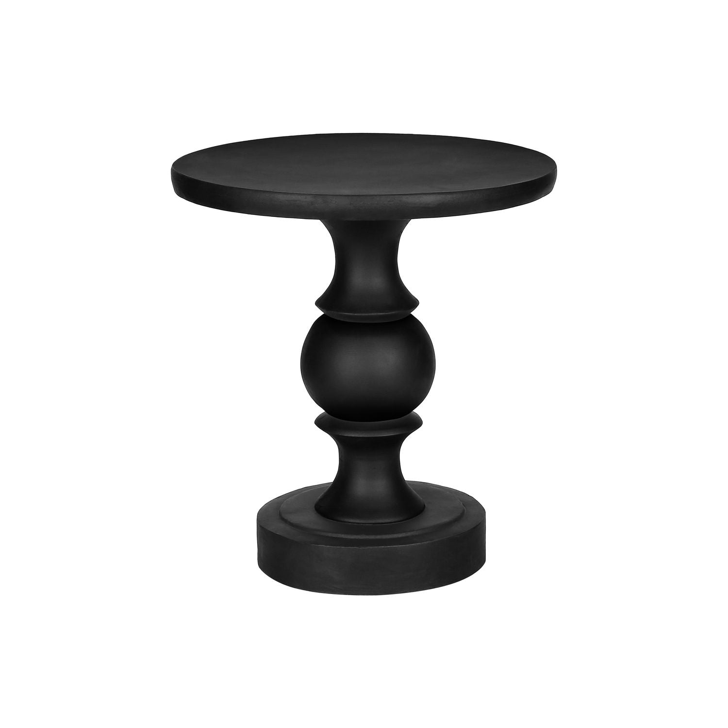 Round Accent Table, Indoor / Outdoor - Black