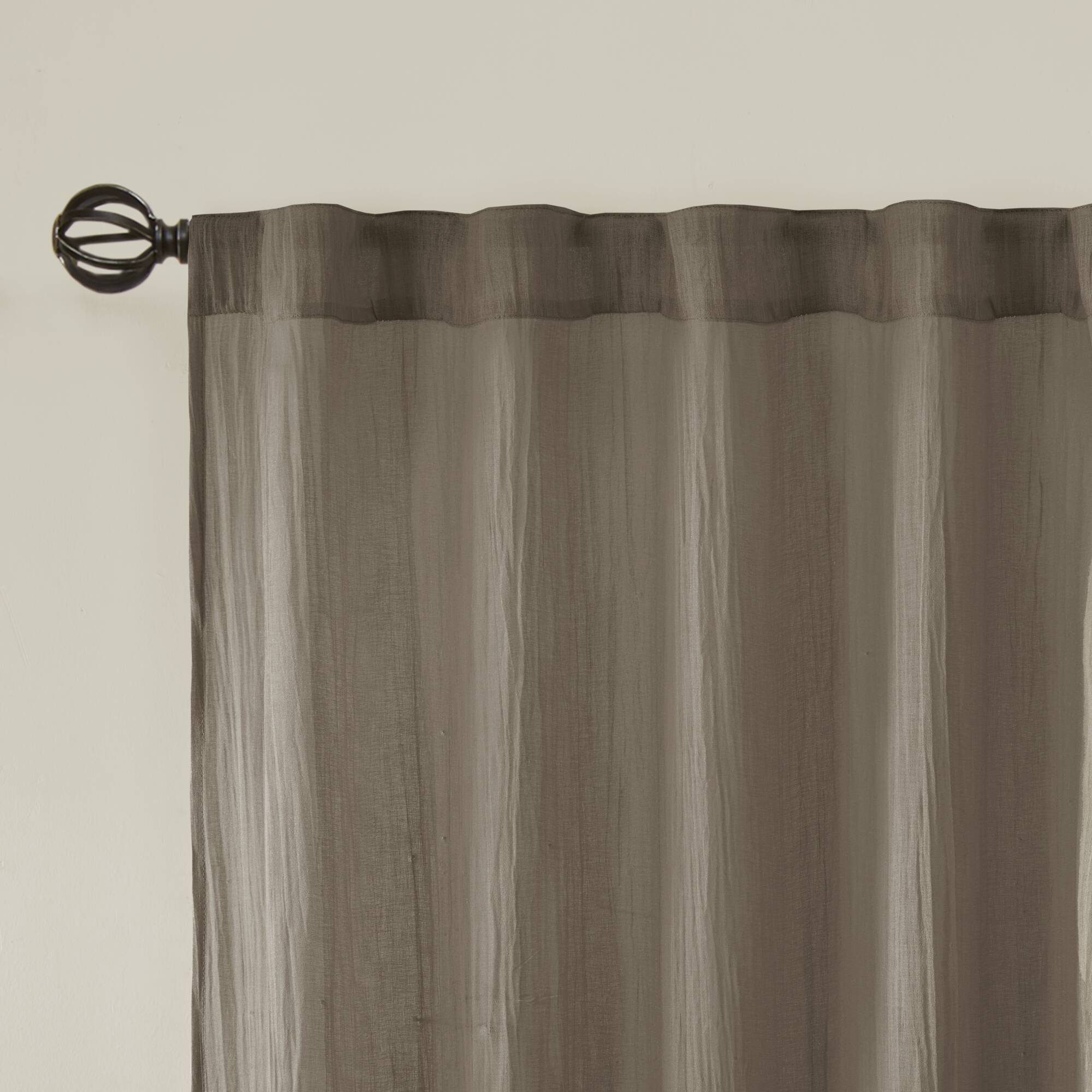 Harper - 84" Solid Crushed Window Panel Pair - Taupe