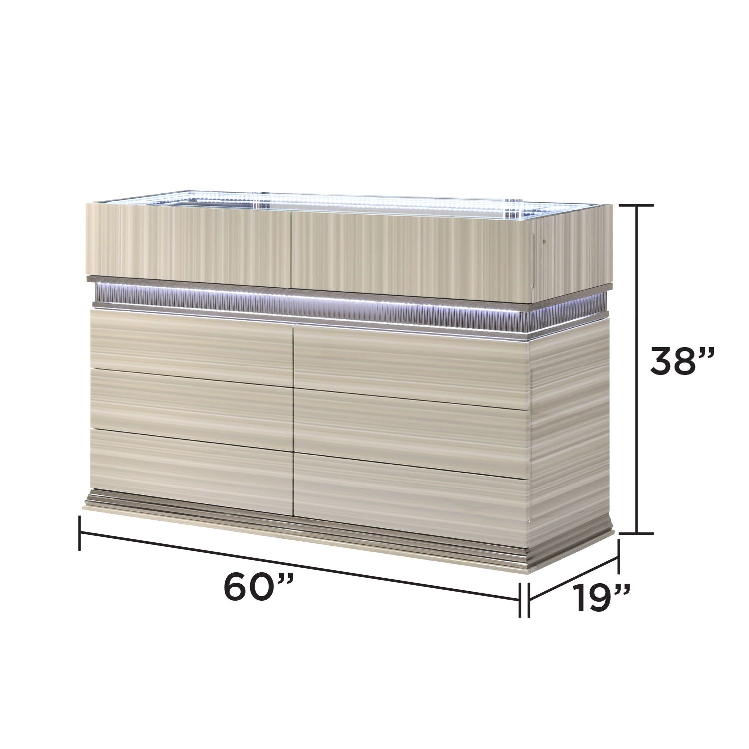 Leonor - 6 Drawer Dresser - Gray