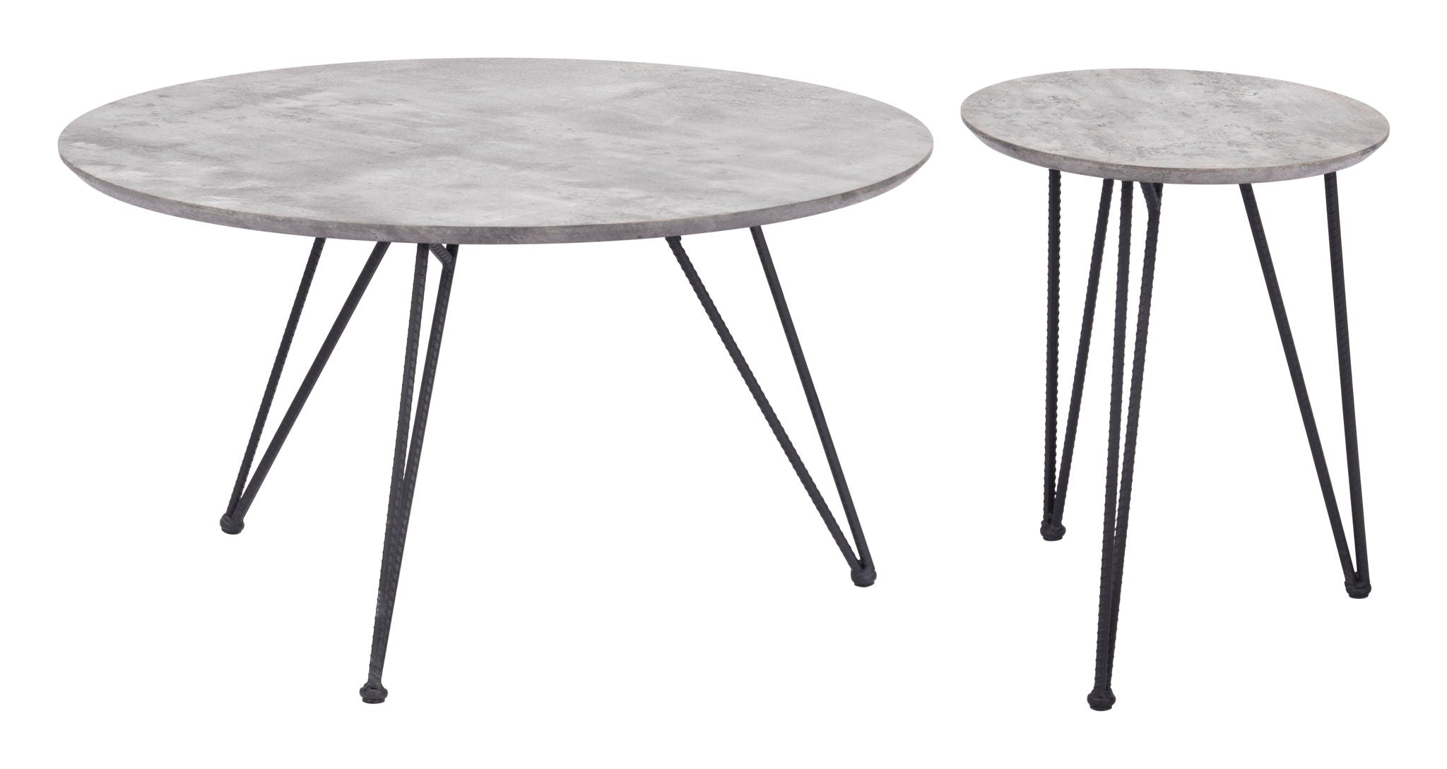 Kerris - Coffee Table Set - Gray / Black