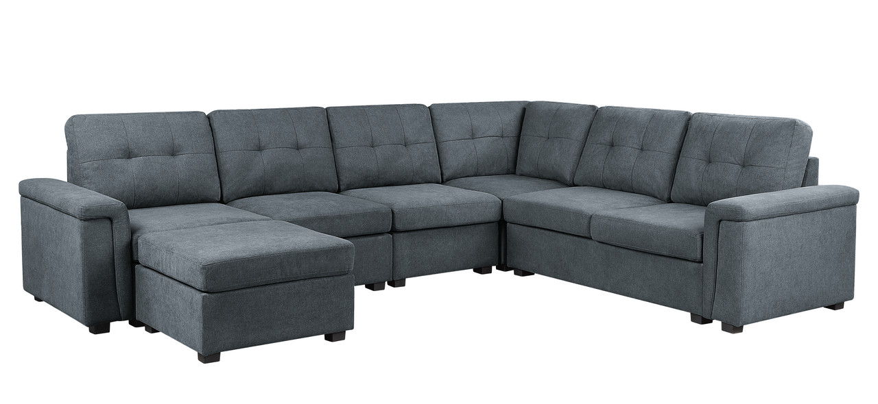 Isla - Fabric Sectional Sofa With Ottoman