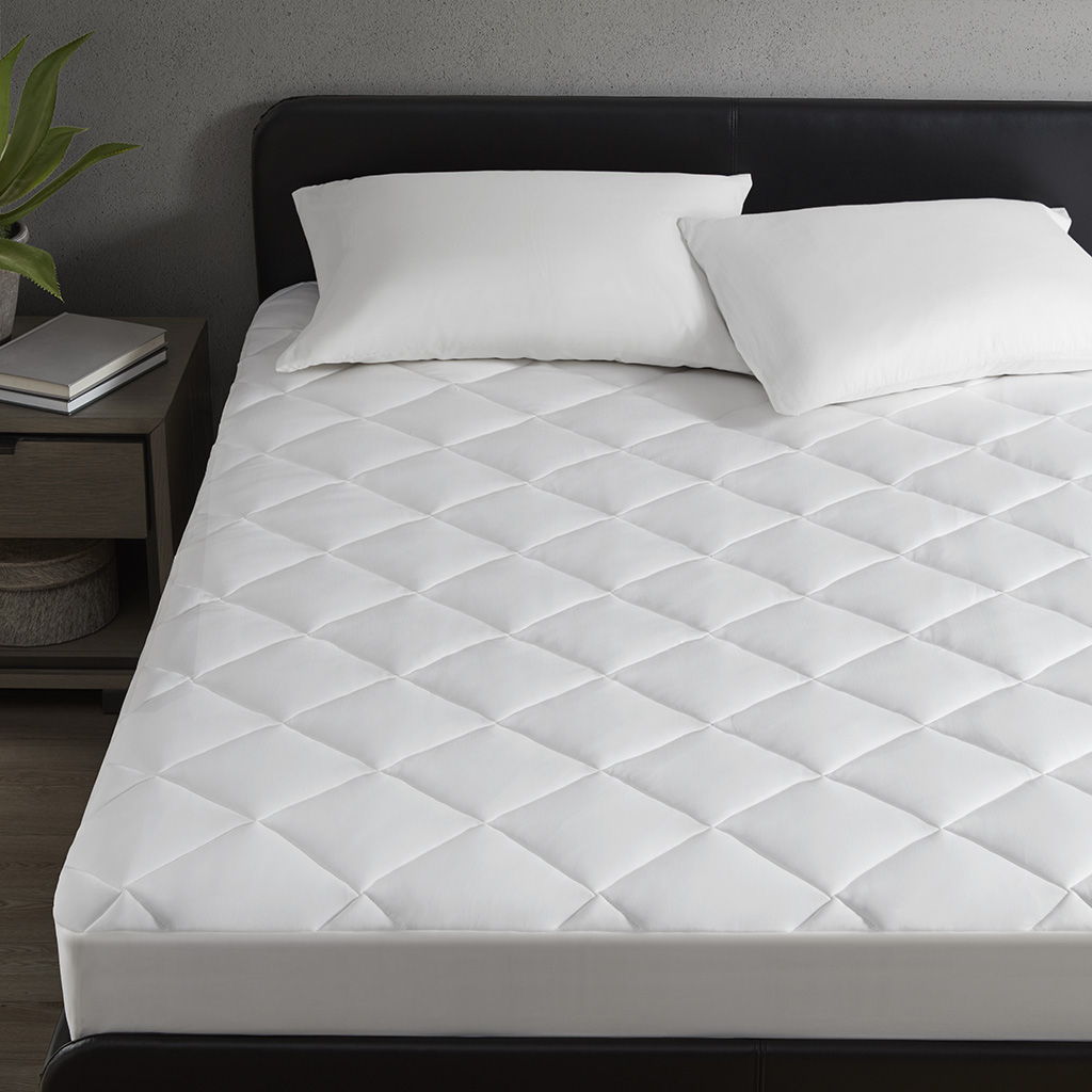 Cooling Touch - Overfilled Deep Pocket Mattress Pad - White