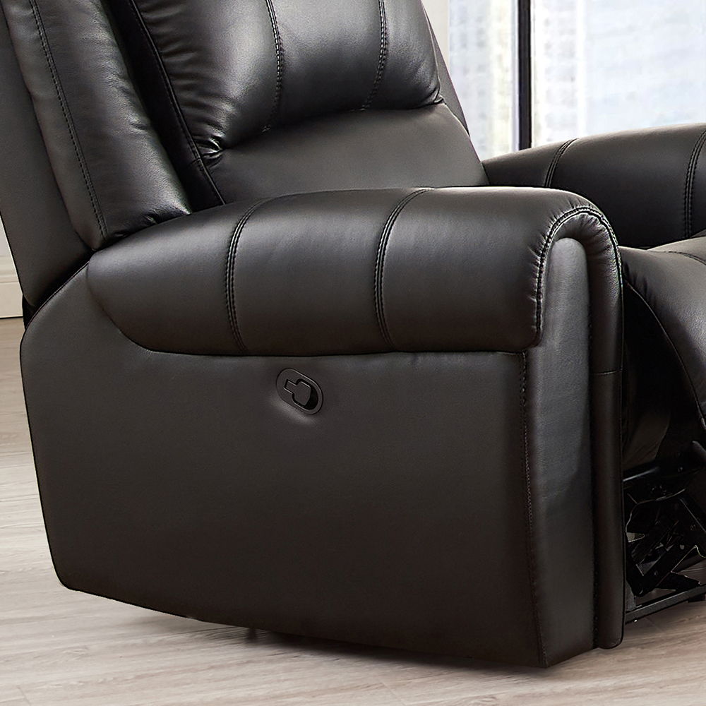 Marco - Leather Recliner - Black