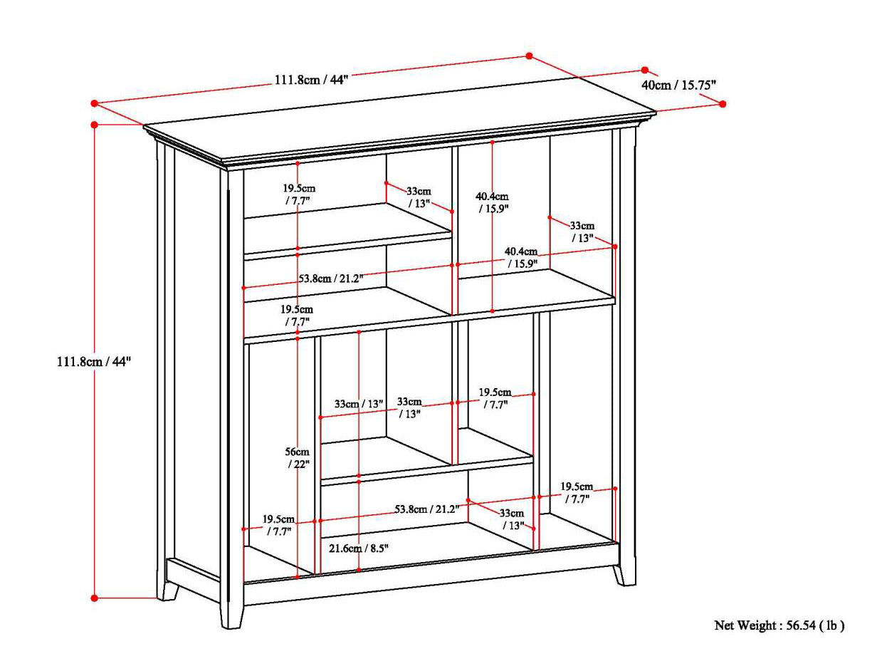 Amherst - Multi Cube Bookcase and Storage Unit - Hickory Brown